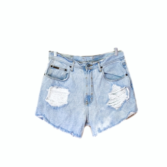Calvin Klein Pants - Vintage Calvin Klein High Rise Light Wash Distressed Shorts Women's size…